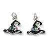 Rack Plating Brass Micro Pave Colorful Grade AAA Cubic Zirconia Pendants KK-M280-07P-1