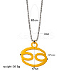 Punk Style 304 Stainless Steel Twelve Constellations Pendant Necklaces with Stainless Steel Tone Box Chains WGE8D8E-10-1