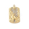 304 Stainless Steel Rhinestone Pendants STAS-U054-04G-1