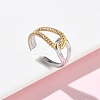 304 Stainless Steel Cuff Open Rings RJEW-Z121-02GP-09-1