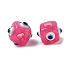 Resin Evil Eye European Beads RESI-A021-11-1