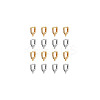 16Pcs 2 Colors Brass Micro Pave Cubic Zirconia Huggie Hoop Earring Findings KK-DC0002-76-6