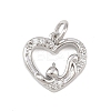 Brass Micro Pave Cubic Zirconia Pendants KK-P339-06P-1