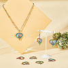 10Pcs 304 Stainless Steel Pendant Cabochon Settings For Enamel STAS-UN0032-62-3