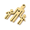 Mother's Day 201 Stainless Steel Pendants STAS-H188-01E-G-2