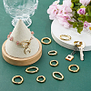 12Pcs 4 Styles Rack Plating Brass Spring Gate Rings KK-HS0001-66-5