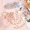 2Pcs 2 Colors Iron Round Rings Link Chain Belts AJEW-GO0001-76-3