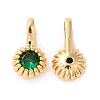 Brass with Glass Charms KK-G465-51G-02-1