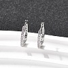 Brass Micro Pave Cubic Zirconia Hoop Earrings EJEW-P322-01P-2