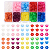 250Pcs 10 Colors Transparent Acrylic Bead Caps OACR-TA0003-21-1