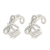 Brass Cuff Earrings for Women EJEW-C104-039P-1
