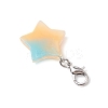 10Pcs Glitter Star Opaque Resin Pendant Decorations HJEW-JM02875-5