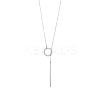 304 Stainless Steel Lariat Necklaces STAS-OY010-09P-1