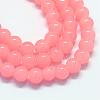 Baking Paint Imitation Jade Glass Round Bead Strands DGLA-Q021-4mm-03-1