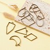 10Pcs Alloy Open Back Bezel Pendants PALLOY-YWC0002-02AB-5