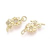Brass Micro Pave Cubic Zirconia Pendants KK-T071-125G-2