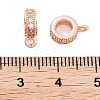 Rack Plating Brass Micro Pave Cubic Zirconia Tube Bails KK-Z052-01RG-3