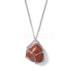 Non-Tarnish Stainless Steel Macrame Pouch Empty Stone Holder for Necklace Makings NJEW-JN04821-01-2