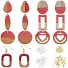 DIY Wooden Dangle Earring Making Kits DIY-OC0007-02-1