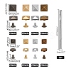 Brass with Iron Flat Square Rivets FIND-WR0011-68-4