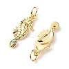 Brass Micro Pave Light Blue Cubic Zirconia Pendants X-ZIRC-P094-16G-RS-3
