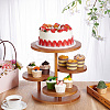 4-Tier Wooden Round Tiered Display Riser Stands for Jewelry ODIS-WH0086-168-4