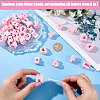50Pcs Printed Opaque Acrylic European Beads MACR-SP0002-21A-3
