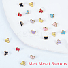 140Pcs 7 Colors Alloy Enamel Buttons FIND-GF0008-28-5