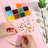 2400Pcs 12 Styles Transparent Glass Beads Strands GLAA-SP0001-13-3