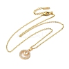 Brass Micro Pave Cubic Zirconia Pendant Necklaces for Women NJEW-E106-15KCG-01-2