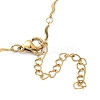 Ion Plating(IP) 304 Stainless Steel Wave Bar Link Chain Necklaces NJEW-K249-17G-3