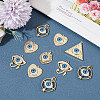 15Pcs 5 Style Rack Plating Alloy Enamel Pendants FIND-SC0004-09-4