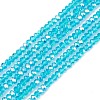 Transparent Electroplate Glass Beads Strands EGLA-F156-AB08-1