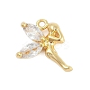 Rack Plating Brass Micro Pave Cubic Zirconia Pendants LS-KK-Q018-09G-1