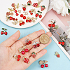 40Pcs 20 Styles  Strawberry & Cherry Alloy Pendants FIND-SC0019-91-4