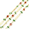 Real 18K Gold Plated Brass Oval & Flat Round Link Chains CHC-F844-10C-2