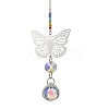 Glass Teardrop Hanging Suncatchers HJEW-JM04654-03-2