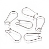 Non-Tarnish 304 Stainless Steel Hoop Earrings Findings Kidney Ear Wires LS-STAS-G200-01A-P-1