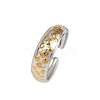 304 Stainless Steel Double Color Cuff Rings RJEW-S635-01GP-08-4