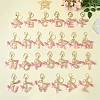 Letter A~Z Transparent Glitter Resin Pendant Keychains KEYC-FZ00024-15-6