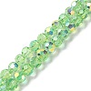 Electroplate Glass Beads Strands GLAA-Q099-E01-02-1