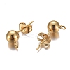 304 Stainless Steel Stud Earring Findings LS-STAS-P148-07G-B-2