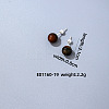 Handmade Fashion Natural Dyed & Heated Black Agate Stainless Steel Bead Earrings Accessories for Autumn/Winter VH6205-16-1