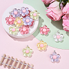 15Pcs Translucent Resin Pendants RESI-YW0004-55-4