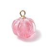 Transparent Spray Paint Glass Pendants PALLOY-JF03496-01-4