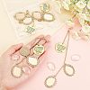 DIY Zinc Alloy Graduation Season Hat Brims Photo Pendant AJEW-CA0002-29-3