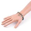 Natural Ocean Jasper & Crazy Agate Charm Bracelets BJEW-JB03349-04-3
