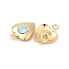 Brass Glass Charms KK-P340-09G-03-2