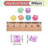 300Pcs Transparent Acrylic Beads ACRP-PA0001-01C-2