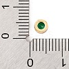 Rack Plating Flat Round Brass Micro Pave Cubic Zirconia Cabochons KK-F874-03G-01-3